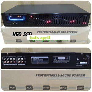 Equalizer Professional Sound System ADC HEQ-550 Stereo 10 Band Graphic