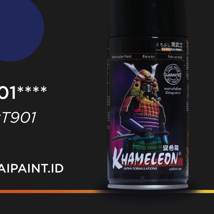 ✮ Samurai Paint Khameleon Navy Blue T901 Bunglon Biru Navy T901 Cat Aerosol Kualitas Kompresor ❆