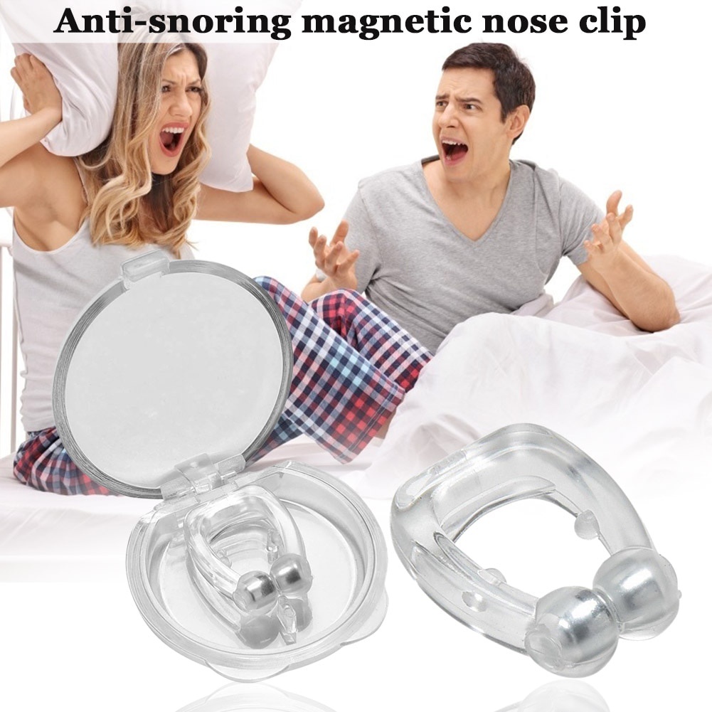 Anti Ngorok Pria Wanita Anti Dengkur Mendengkur saat tidur pulas, Magnetic Alat Bantu Anti ngorok Alat Bantu Ngorok Nose Breathing Stop Snoring Magnetic - AS30 Silicone Magnetic Anti Snore Stop Snoring Nose Clip Sleep Tray Sleeping Snore Nose Vent