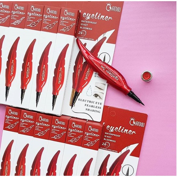 Jual Eyeliner Spidol Qianxiu Waterproff (Model Bulu Ayam Warna Merah) Shopee Indonesia