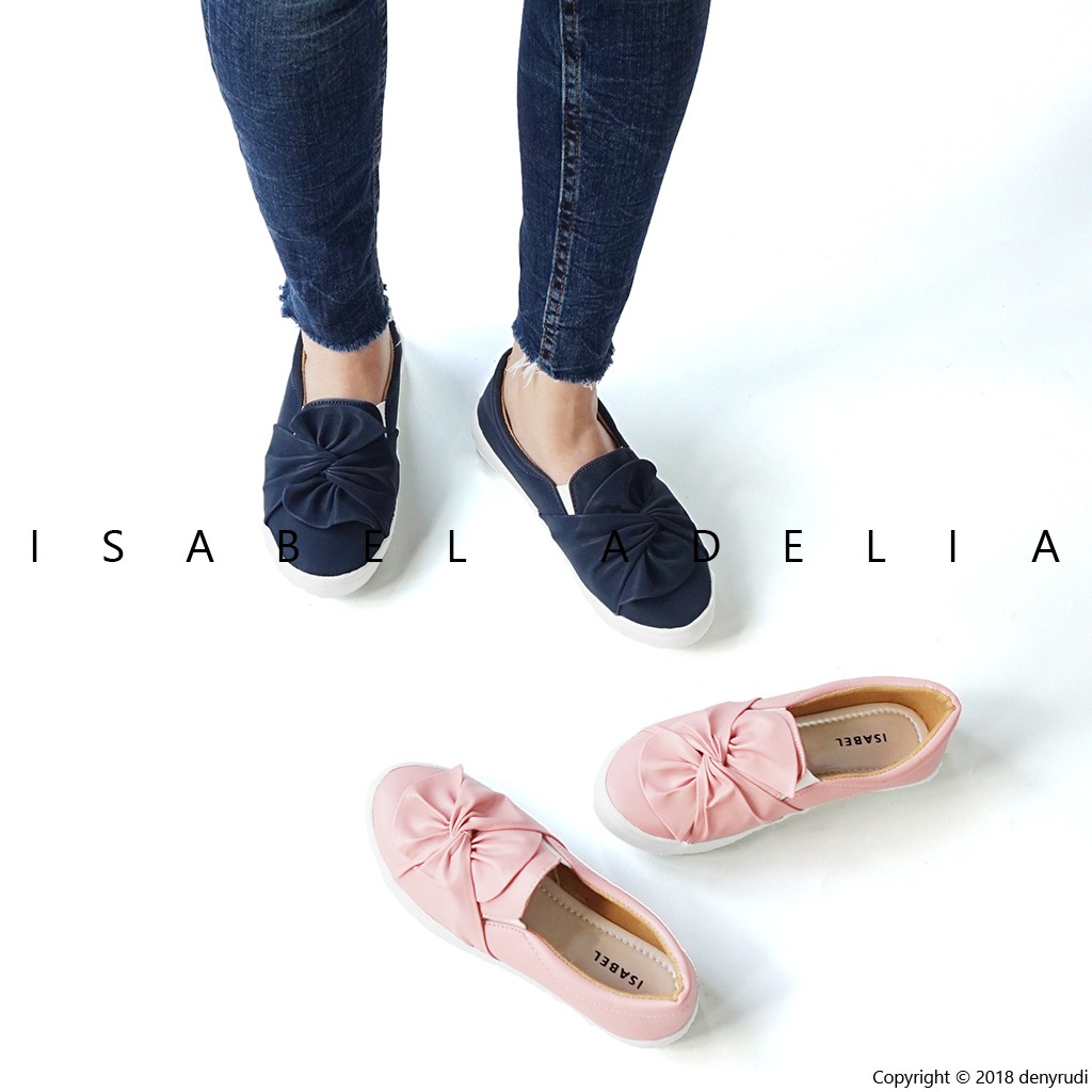 Isabel Adelia MEGAN Slip On Wanita  Biru  Pink Shopee 