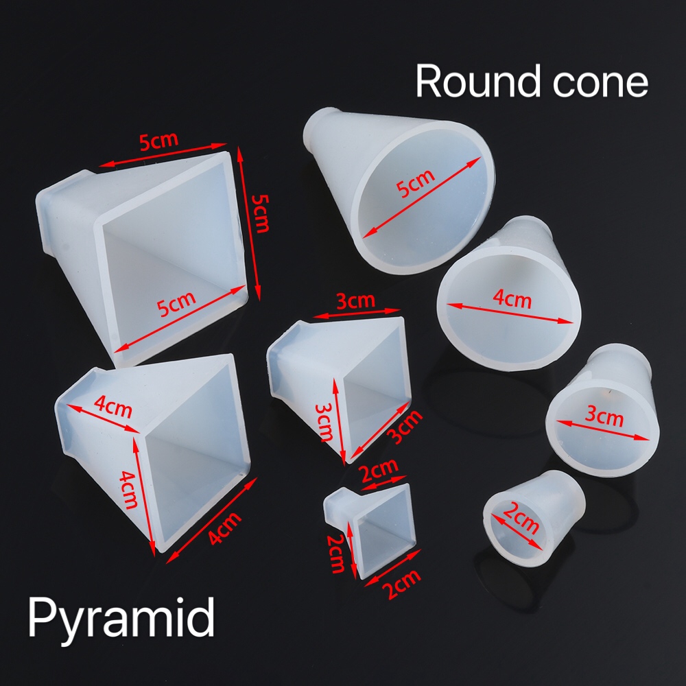 Cetakan Bentuk Piramid Uv Epoxy Kristal Resin Untuk Kerajinan Liontin