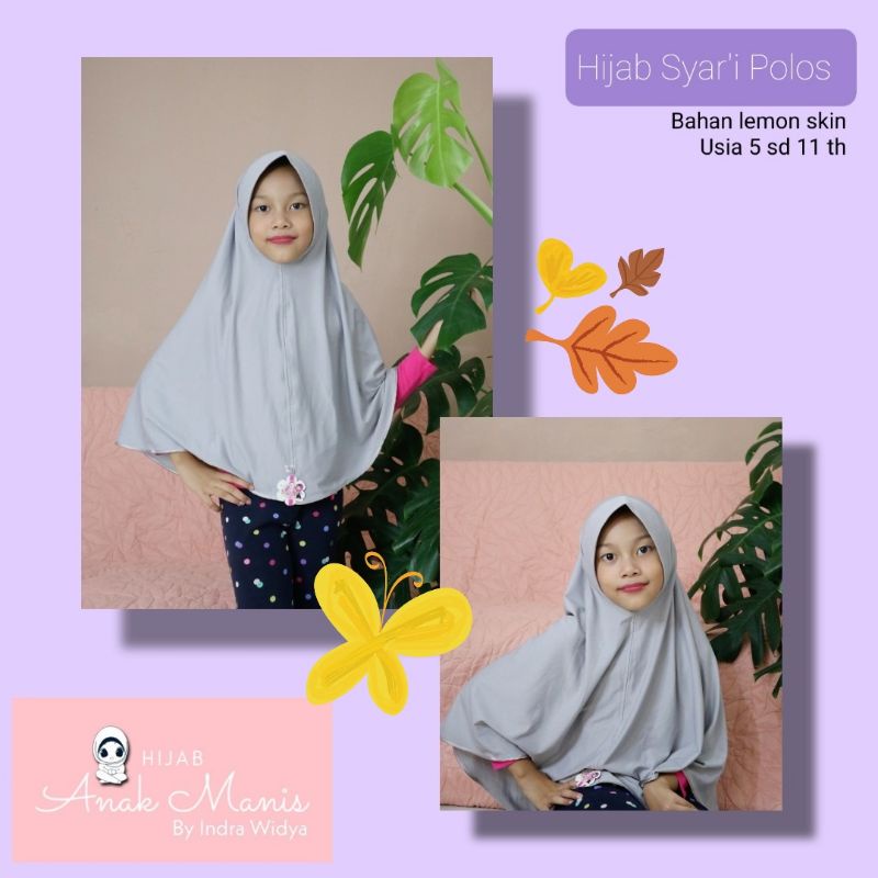 Hijab anak bergo instant kaos manis