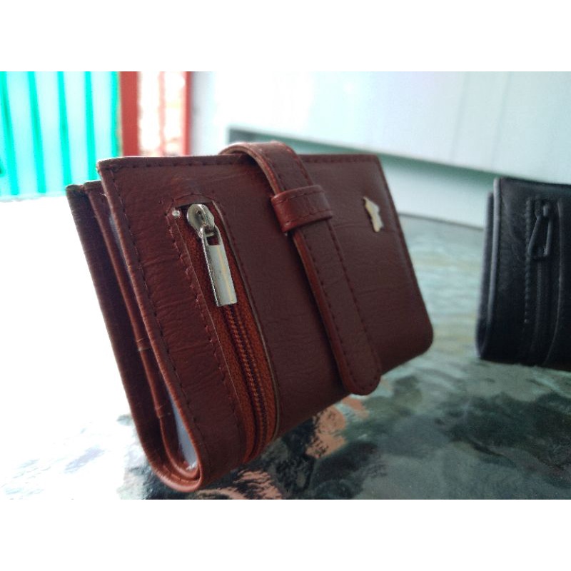 Dompet Kartu 18 Slot 2in1 resleting luar Card Holder ATM KTP SIM Credit Card