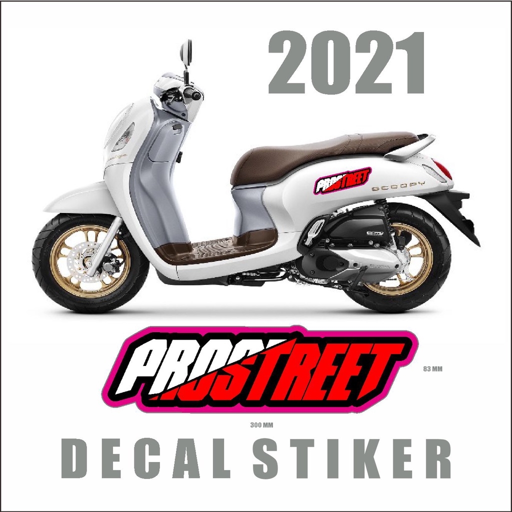 STIKER PROSTREET DECAL STIKER MOTOR PROSTREET LOGO STIKER MOTO SCOOPY UNIVERSAL DASAR PINK