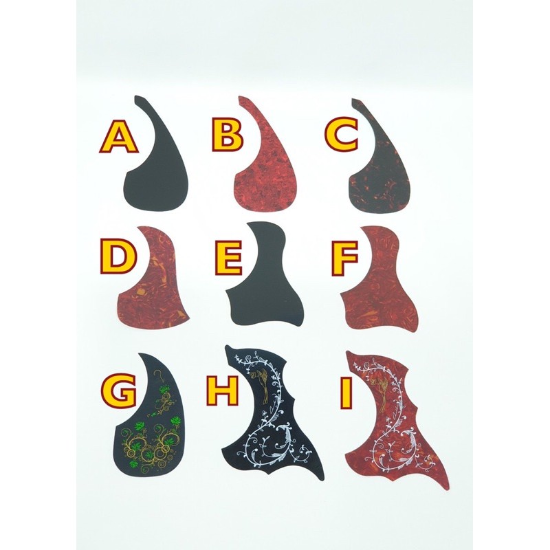 Pick Guard Gitar Akustik Beskemer PICKGUARD Body Guitar Stiker Anti Gores Motif Murah Jakarta