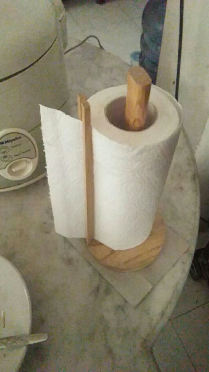 Tempat Tisu Rol Holder Tissue Tissu Kayu Wood Wooden