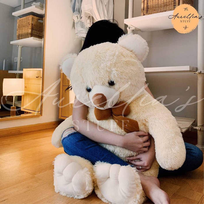 Boneka teddy bear / boneka beruang / cosy jumbo 100 cm cream termurah