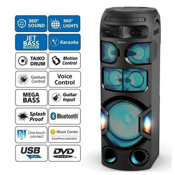 SPEAKER SONY MHC-V82D POWERFUL PARTY AUDIO HIGH POWER With DVD Player - BLUETOOTH