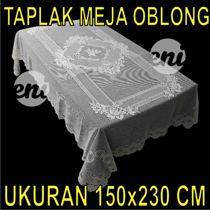 Taplak Meja Makan - Taplak Meja Makan Tamu Persegi Panjang Tablecloth 150X230 Cm / 977