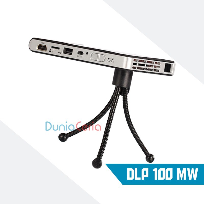 DLP 100MW Micro Proyektor Projector Android WiFi HD 1080P HDMI