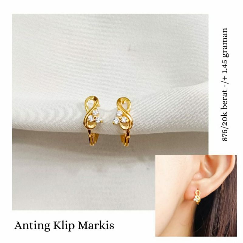 Earring Etnik Jepit Jewellery Fashion Gold Shop Toko Anting Emas asli