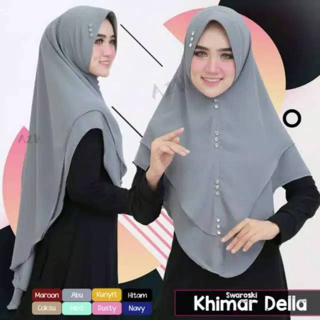 Khimar Ceruty 2 Layer Della Payet Swarosky