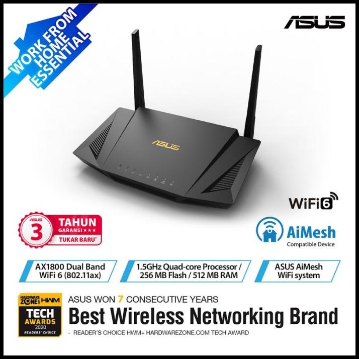 Asus Rt-Ax56U Wifi 6 Dual-Band Router Ax1800 With Aimesh Rtax56U