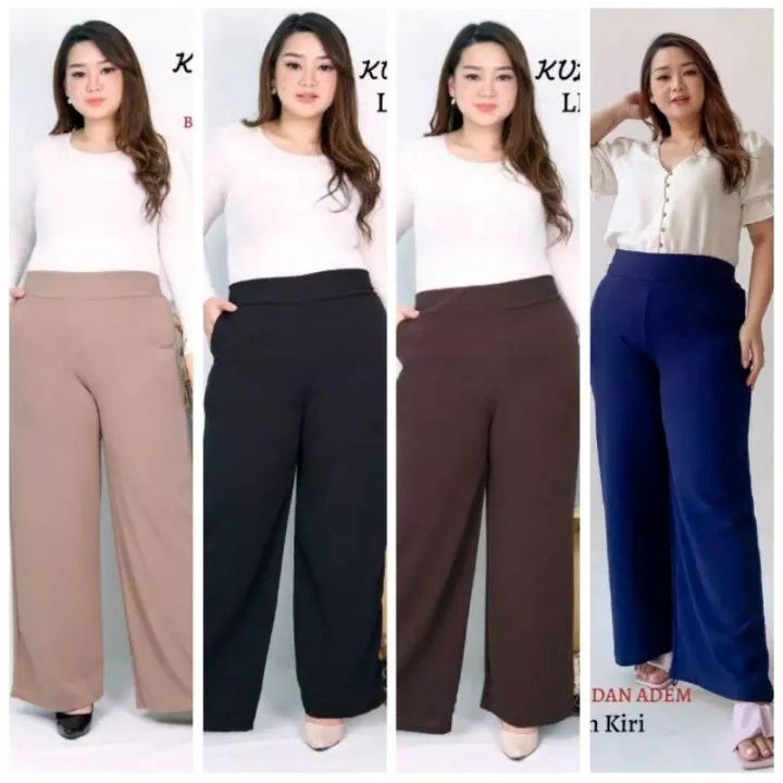 Kulot Waffle Crepe Highwaist / Celana Panjang Wanita Kulot/ Celana Wanita