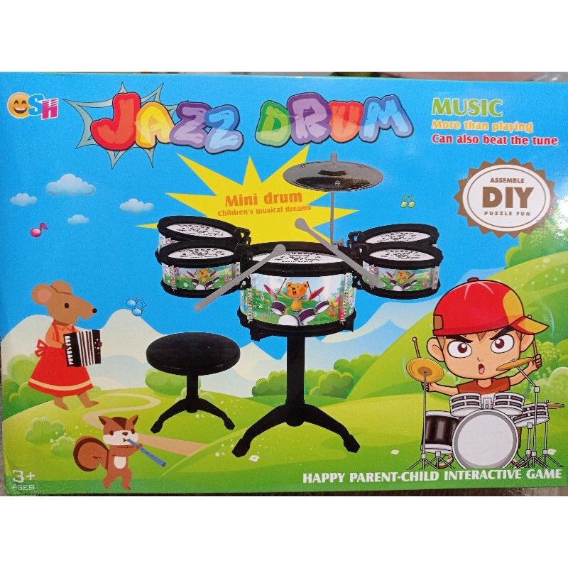 Mini Drum Set Anak | Jazz Drum Anak + Kursi
