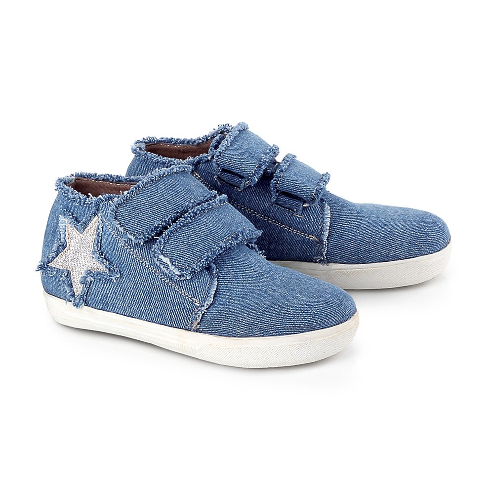  Sepatu  Sneakers Anak  Laki  Laki  Bahan Denim Merk  Infikids 