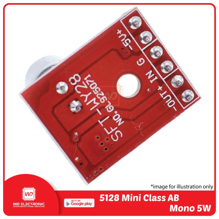 5128 Mini Class AB Digital Amplifier Board 5V Mono 5W module