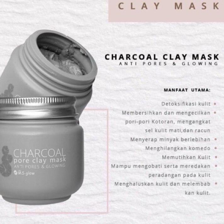 WX83B* Sale .Charcoal Pore Clay Mask Masker wajah by MS GLow"...