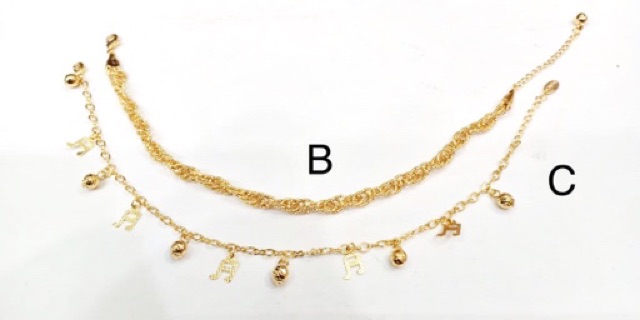Gelang kaki jurai jurai gelang kaki wanita lapis emas xuping