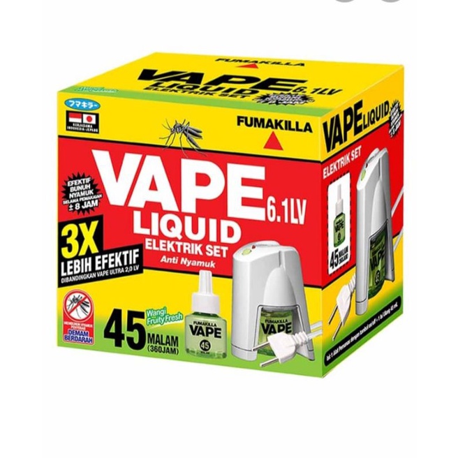 Fumakilla vape alat liquit set CLD ref +45 malam