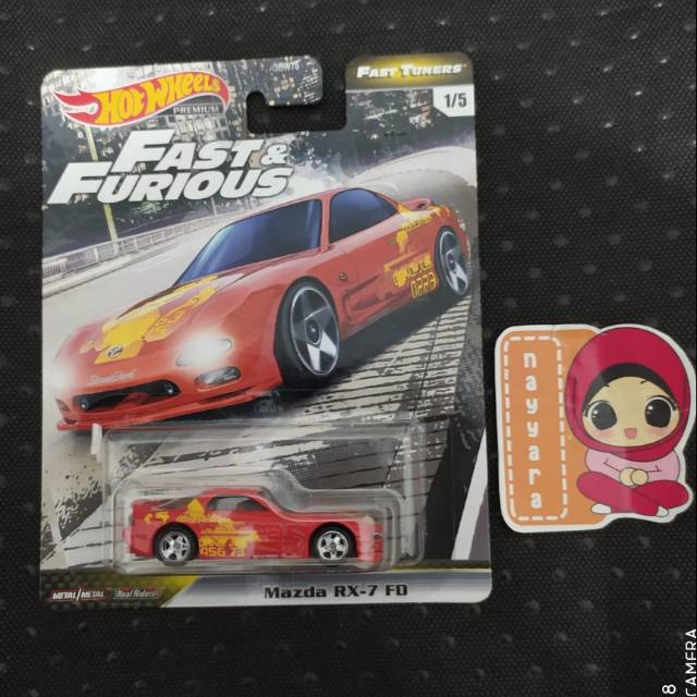 Hotwheels Fast and Furious Mazda RX7 FD - BAN KARET - PREMIUM
