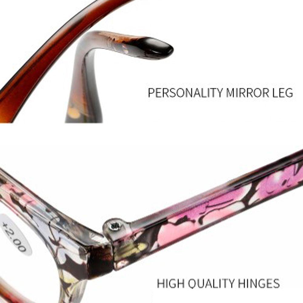 Mxbeauty Kacamata Baca Mata Kucing Wanita Outdoor Vision Care Travel Ultralight Baca Pembesaran Bunga Presbyopic Eyewear