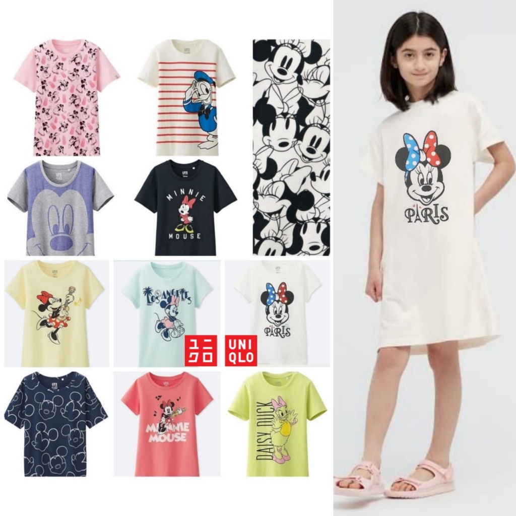 Dress Uniqlo Anak/Baju Anak Minie Mouse/Dress Gap Kids/Dress Anak Perempuan (1-10 tahun)