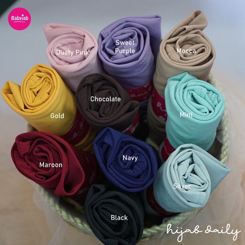 Babyjab Hijab Daily Anak Perempuan Lucu Polos - Baby Jab Jilbab Harian Murah Cantik Usia 0 1 2 3 4 5 6 7 Tahun