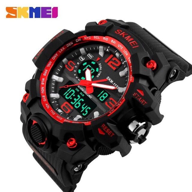 SKMEI Jam Tangan Analog Digital Pria - Black/Red