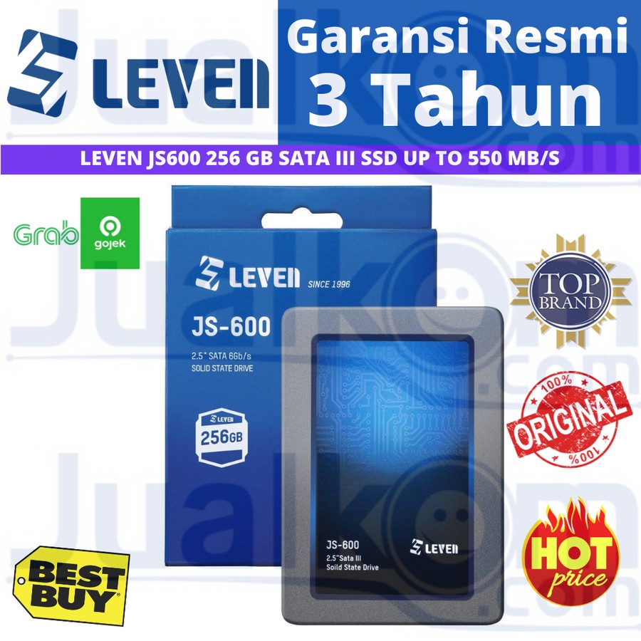 LEVEN JS600 256 GB SATA III SSD SETARA CRUCIAL BX500