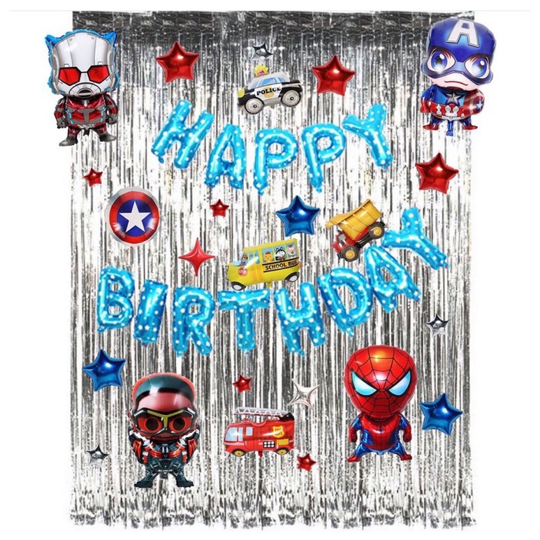 paket dekor avenger/paket dekor ulangtahun anak cowok/paket set ulang tahun