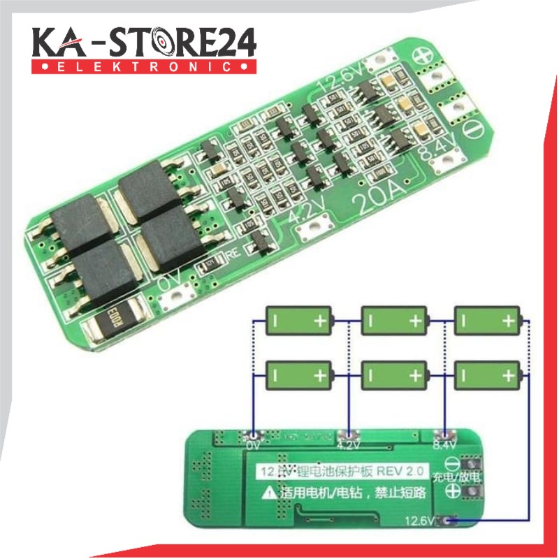 3S 12.6V Li-ion Lithium Battery 18650 Charger Protection PCB Board