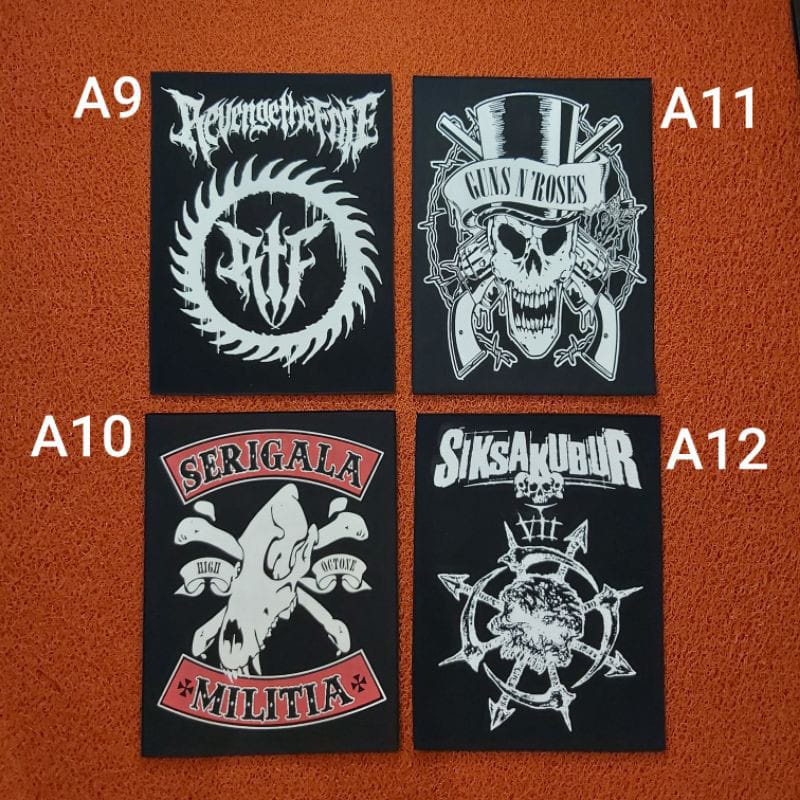 Backpatch Band Metal Punk Emblem Jaket Punggung Emblem Jaket Jeans Patch Rompi Patch Emblem