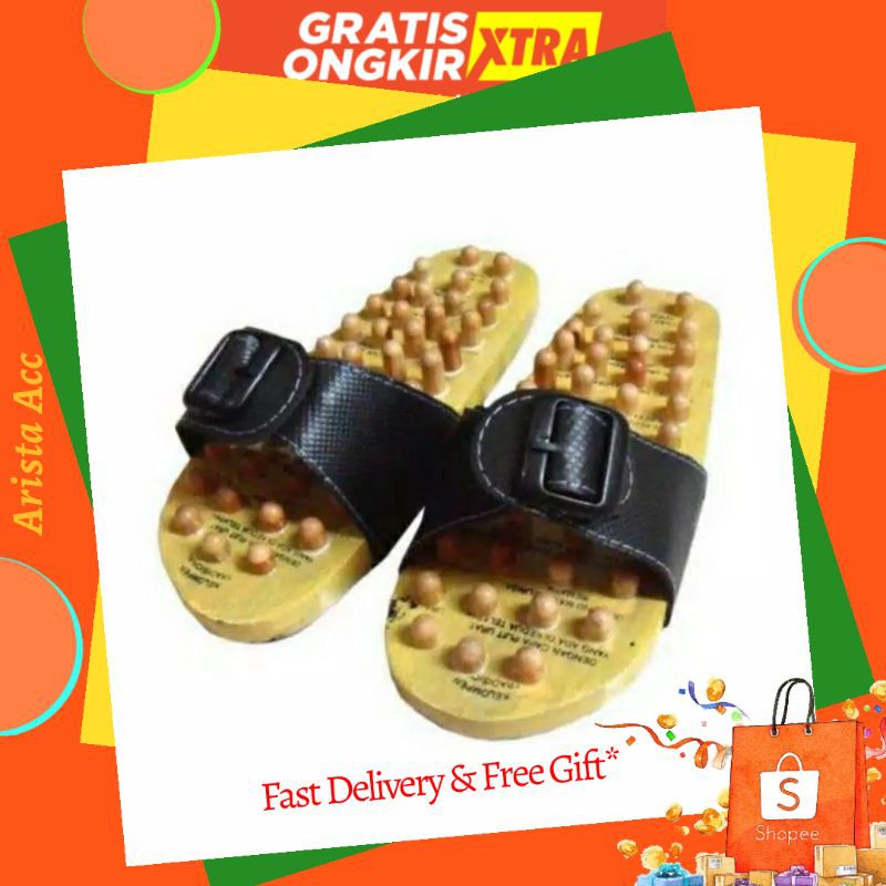 Sandal Kayu Kesehatan Pijat Refleksi