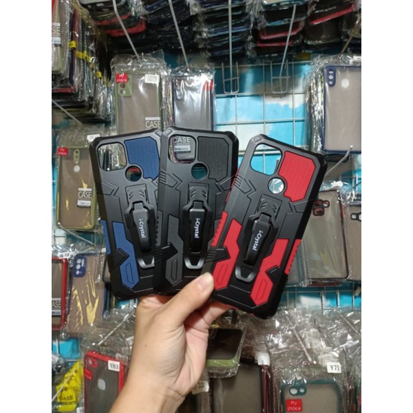 (MH)-OPPO A15/A15S Robot Silikon Ring Standing Cover Casing HP Hardcase