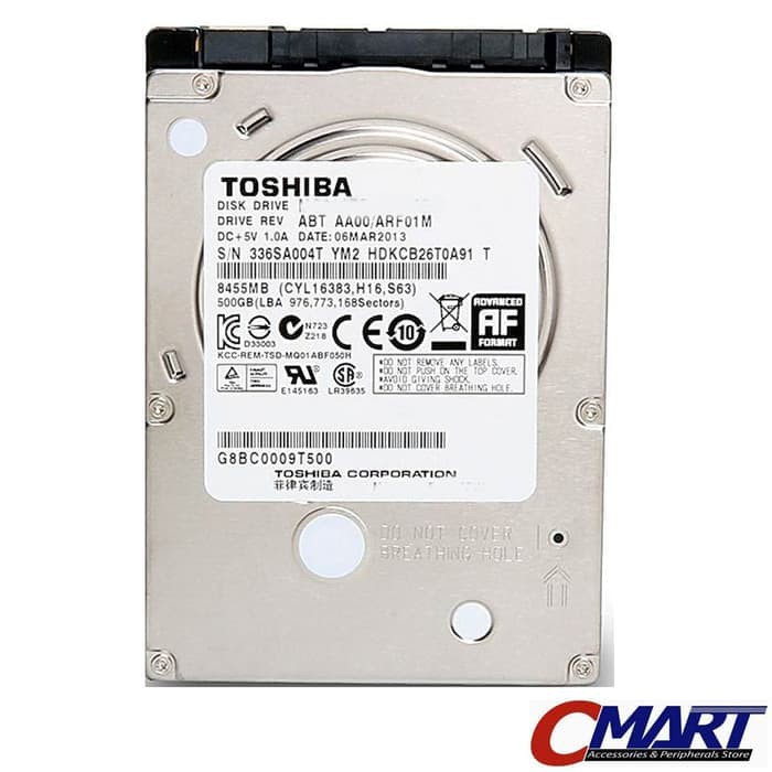 Toshiba Laptop 500GB 2.5 Notebook HDD hardisk harddisk Internal