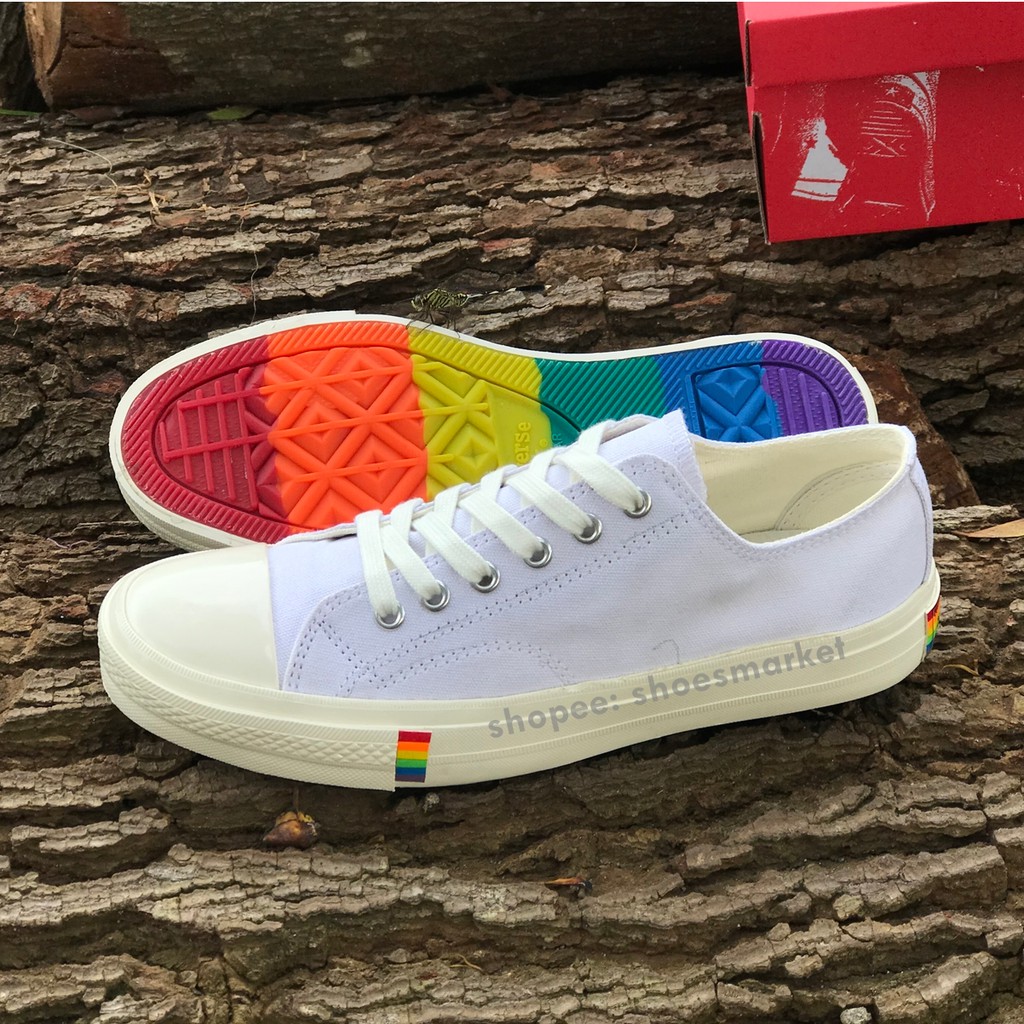 SEPATU CONVERSE 70S LOW X RAINBOW WHITE ALL STAR CHUCK TAYLOR OBRAL MURAH