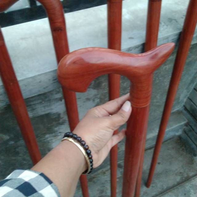 Tongkat jalan kayu nagasari model habaib