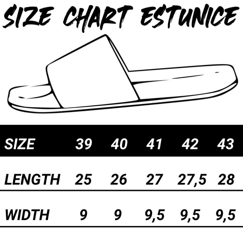 Estunice Sandal Slop Pria Slip On Slide - Original V1 Hitam-8