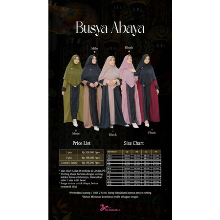 Gamis Busya abaya by Hijab Syandana (gamis saja)