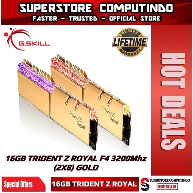 RAM G.Skill Trident Z Royal DDR4 16GB 3200Mhz -F4-3200C16D-16GTRG