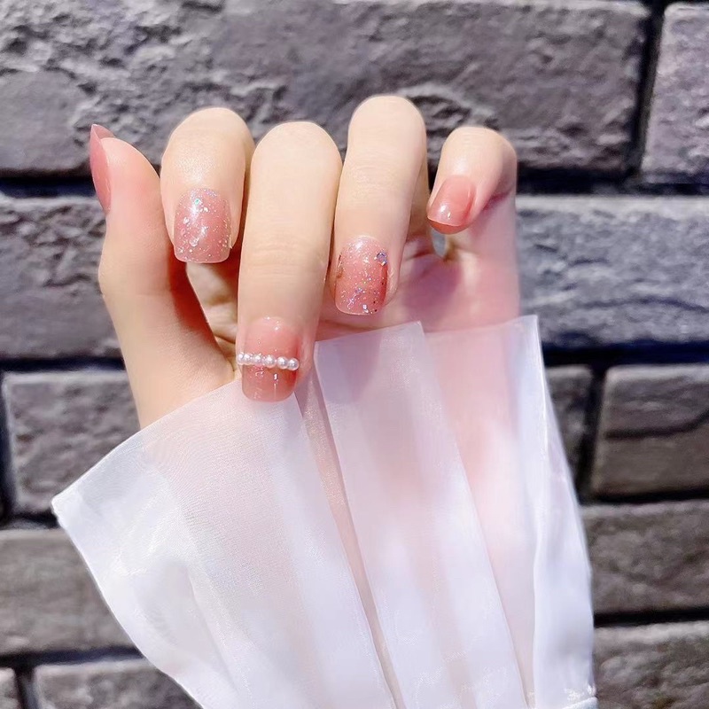 Kuku Palsu 【B2，lem Cair 】Nikah kuku Wedding False Nailart Pengantin Tangan