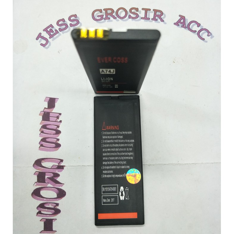 Baterai Battery Evercross Evercoss Cross A74J Jump T4 Double Power - Hitam