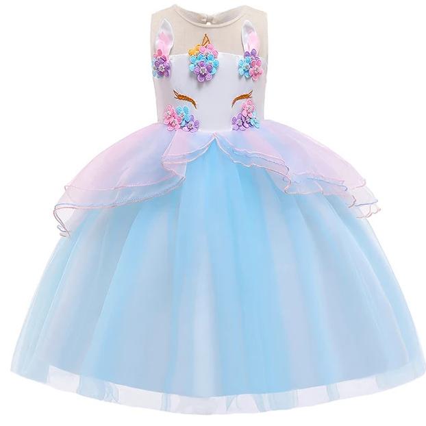 Dress pesta unicorn anak 3 -10 tahun gaun pesta unicorn anak