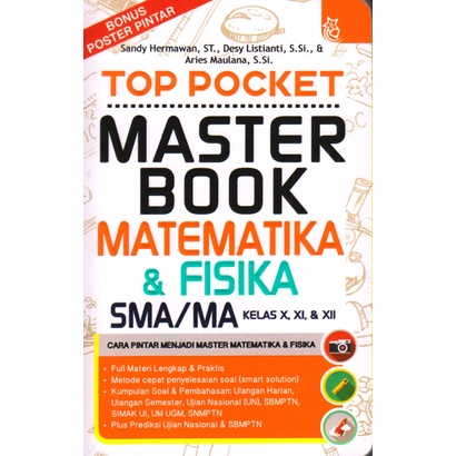 Top Pocket Master Book Biologi-Kimia & Matematika-Fisika SMA Kelas 10, 11, 12-Matematika & Fisika