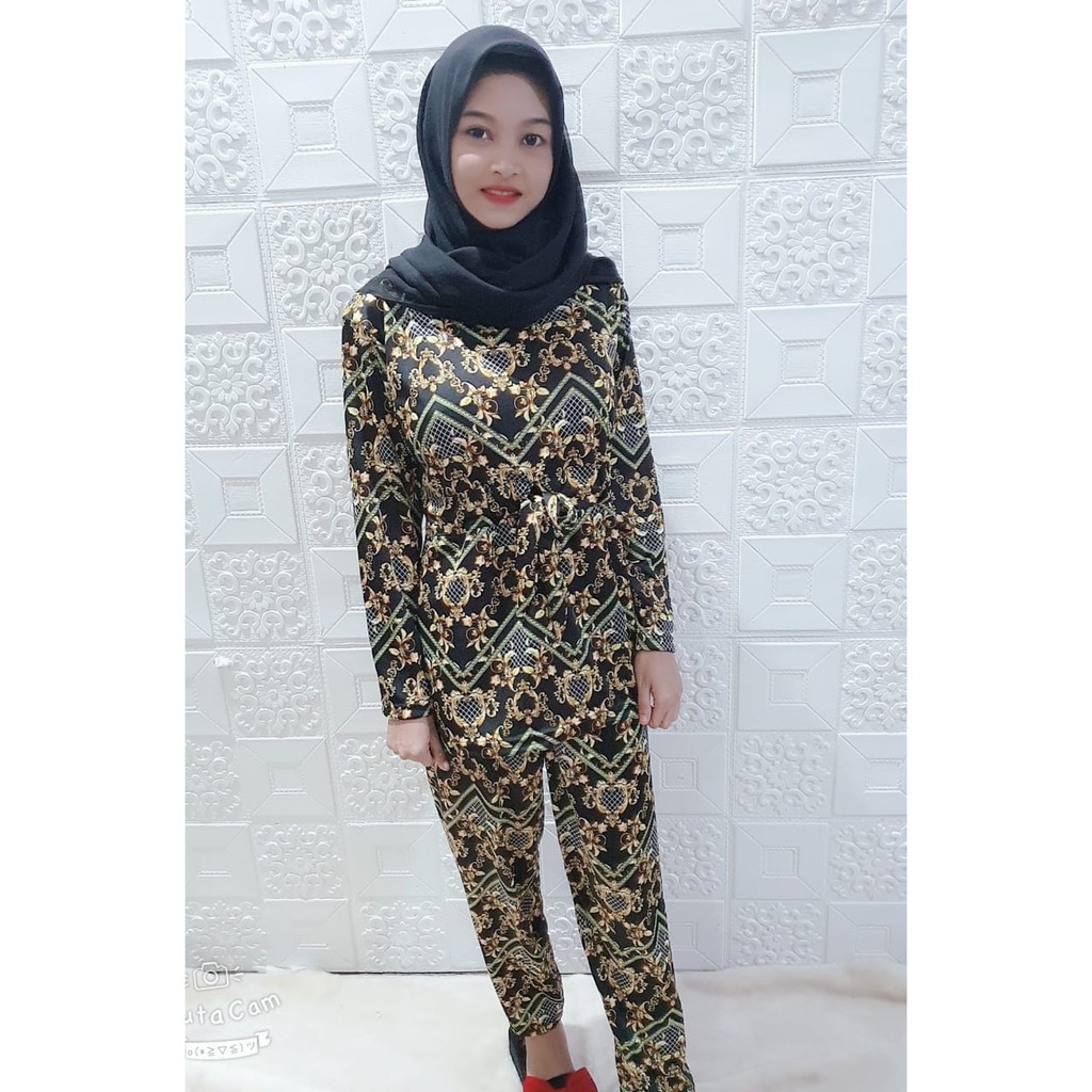 Baju Setelan Motif Sultan / One Set Fit XL