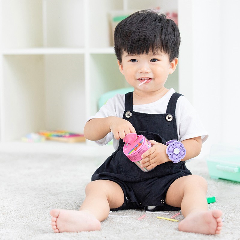 Buy 1 get 1 Gelang Pop it Jam Tangan Rainbow Fidget Spinner Rainbow Squishy Oddler Toys