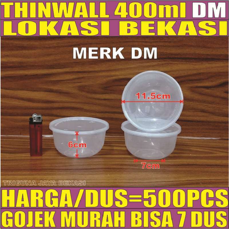 Thinwall DM 400ml Per Dus Mangkok Bulat Round Bekasi
