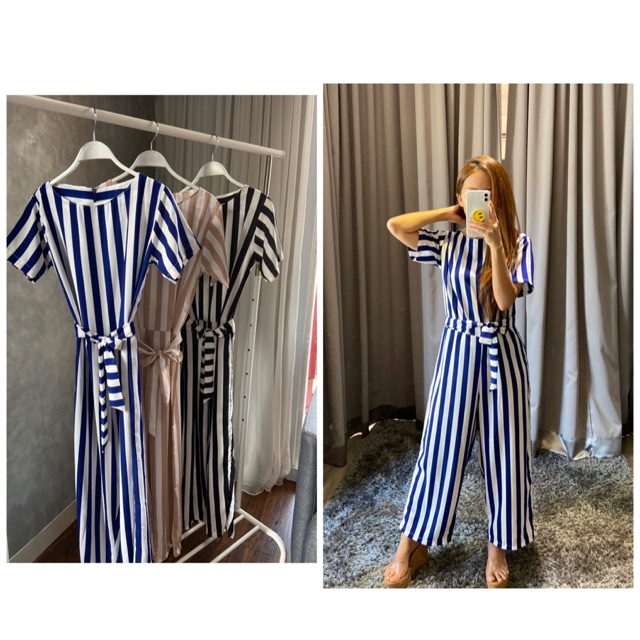 Long jumpsuit stripe 503